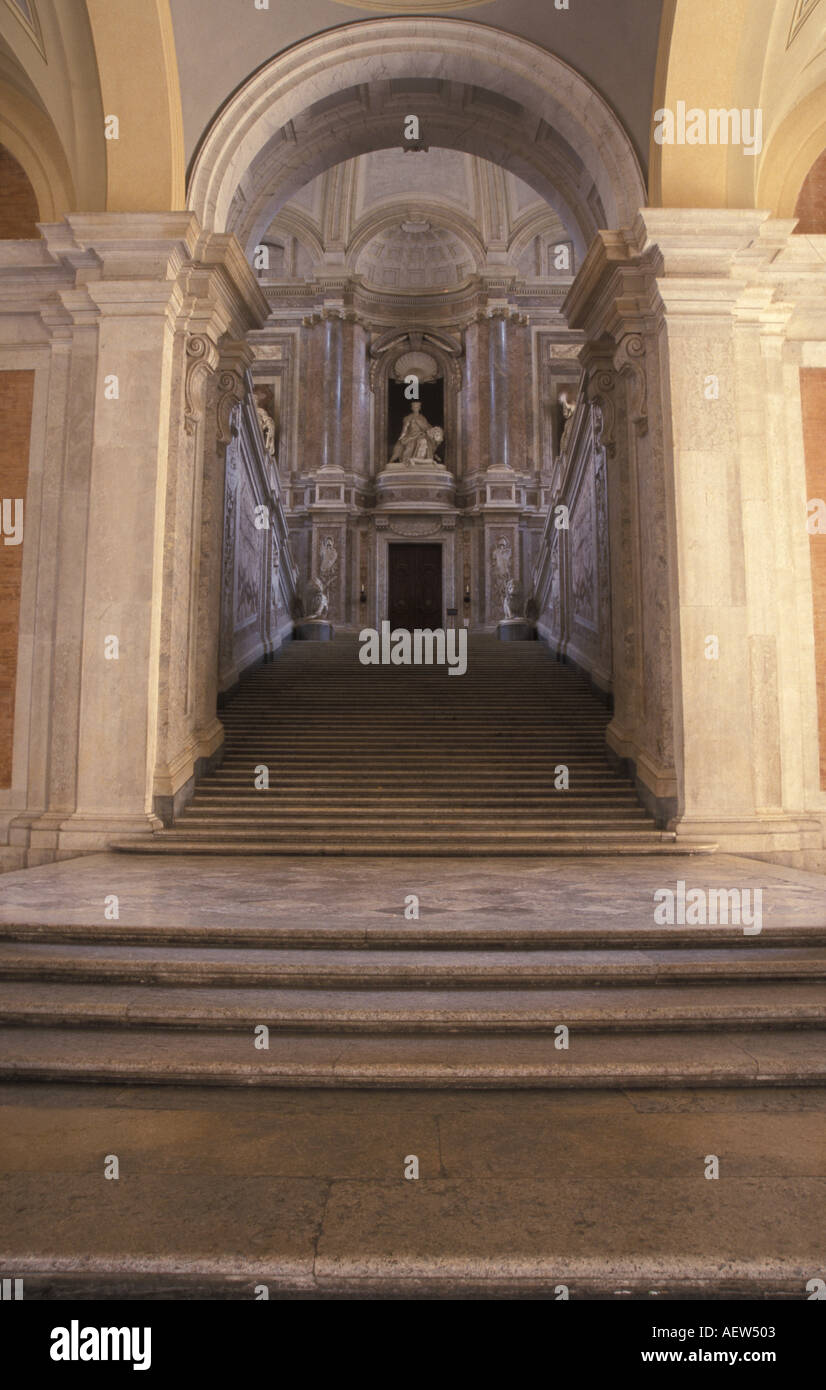 Great staircase of honour Reggia di Caserta Caserta Campania Italy Stock Photo