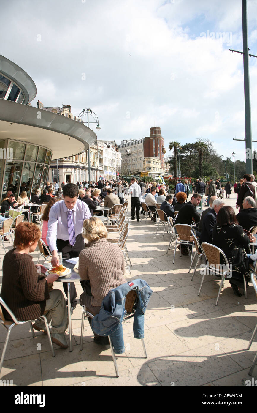 Cafe Bournemouth city centre UK Stock Photo