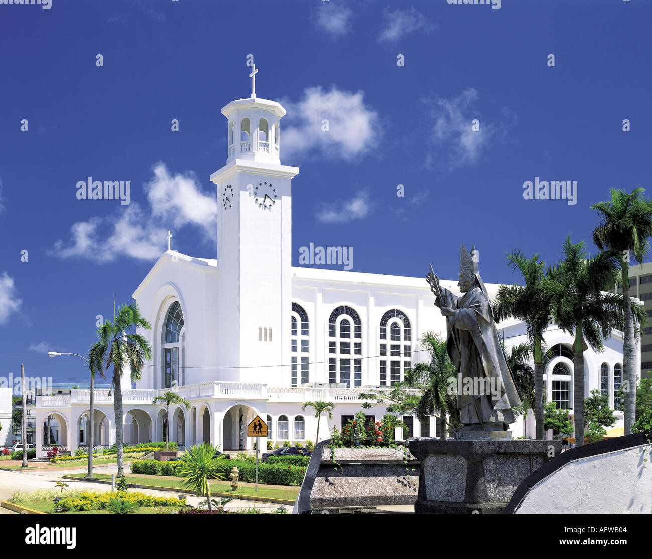 Dulce Nombre de Maria Cathedral Basilica GUAM USA Stock Photo