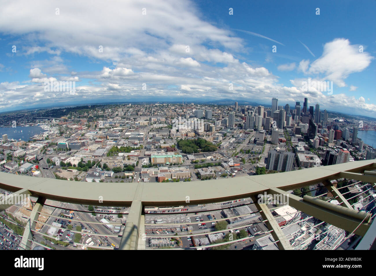 Bird’s eye view of the city of Seattle, Washington Stock Photo - Alamy
