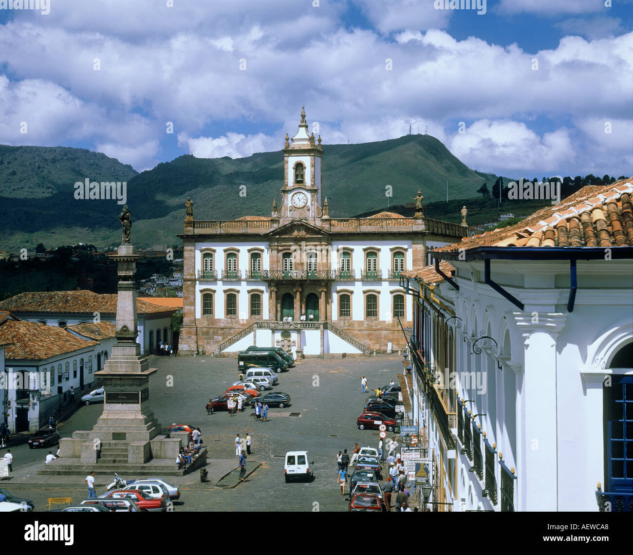 Tiradentes Plaza World Heritage OURO PRETO BRAZIL Stock Photo - Alamy