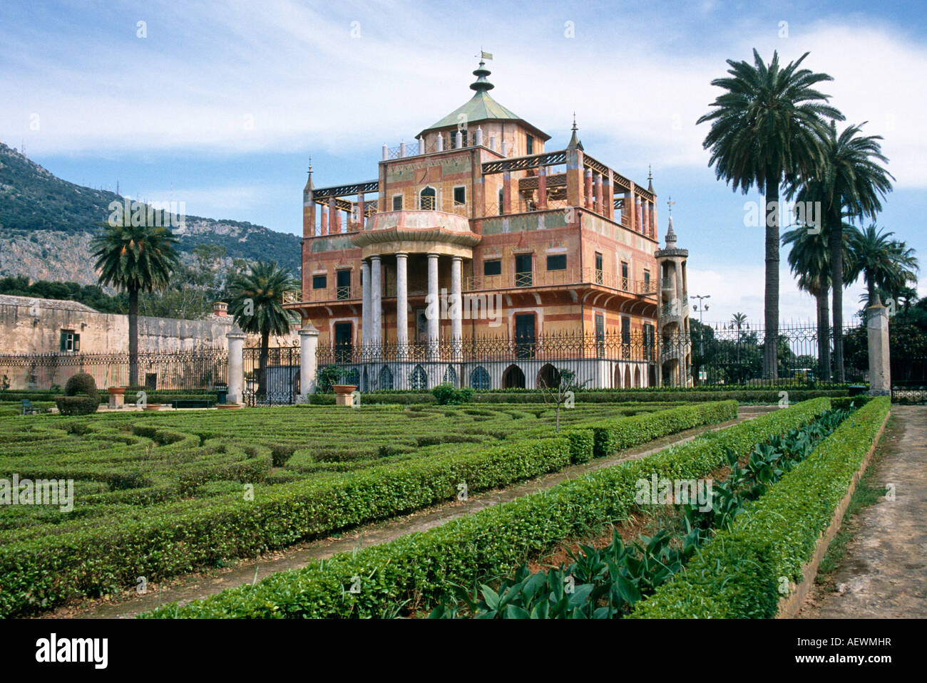Palazzina Cinese LIttle Chinese Palace Palermo Sicily Stock Photo