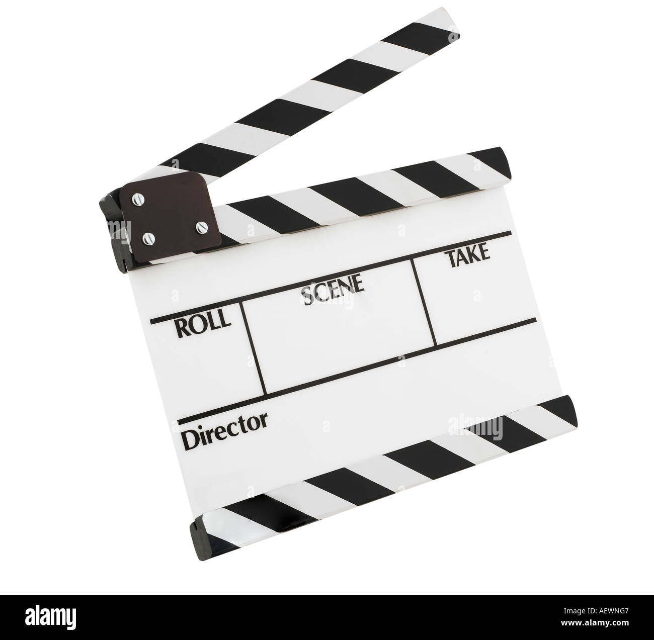 A slate for movie production Stock Photo