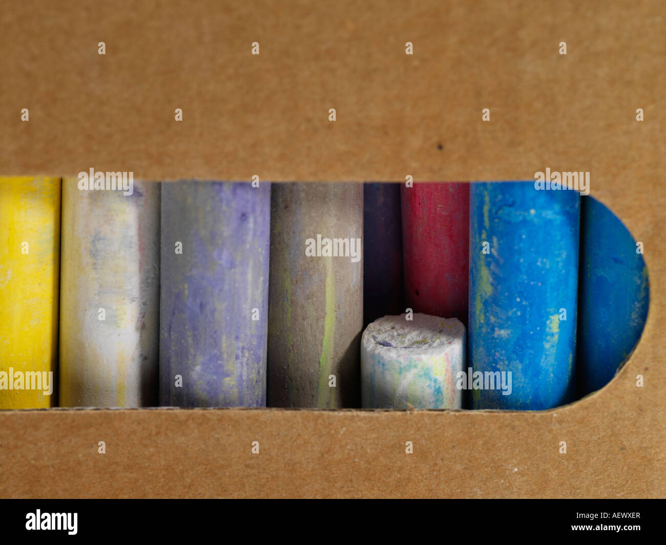 chalk colour chalkboard colours write design school play various in row