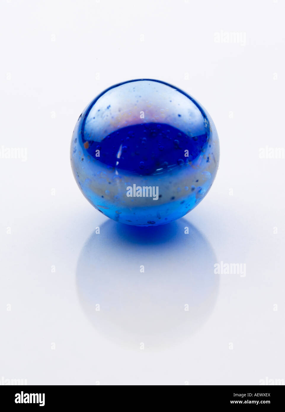 ball gum colour blue one round  transparent Stock Photo