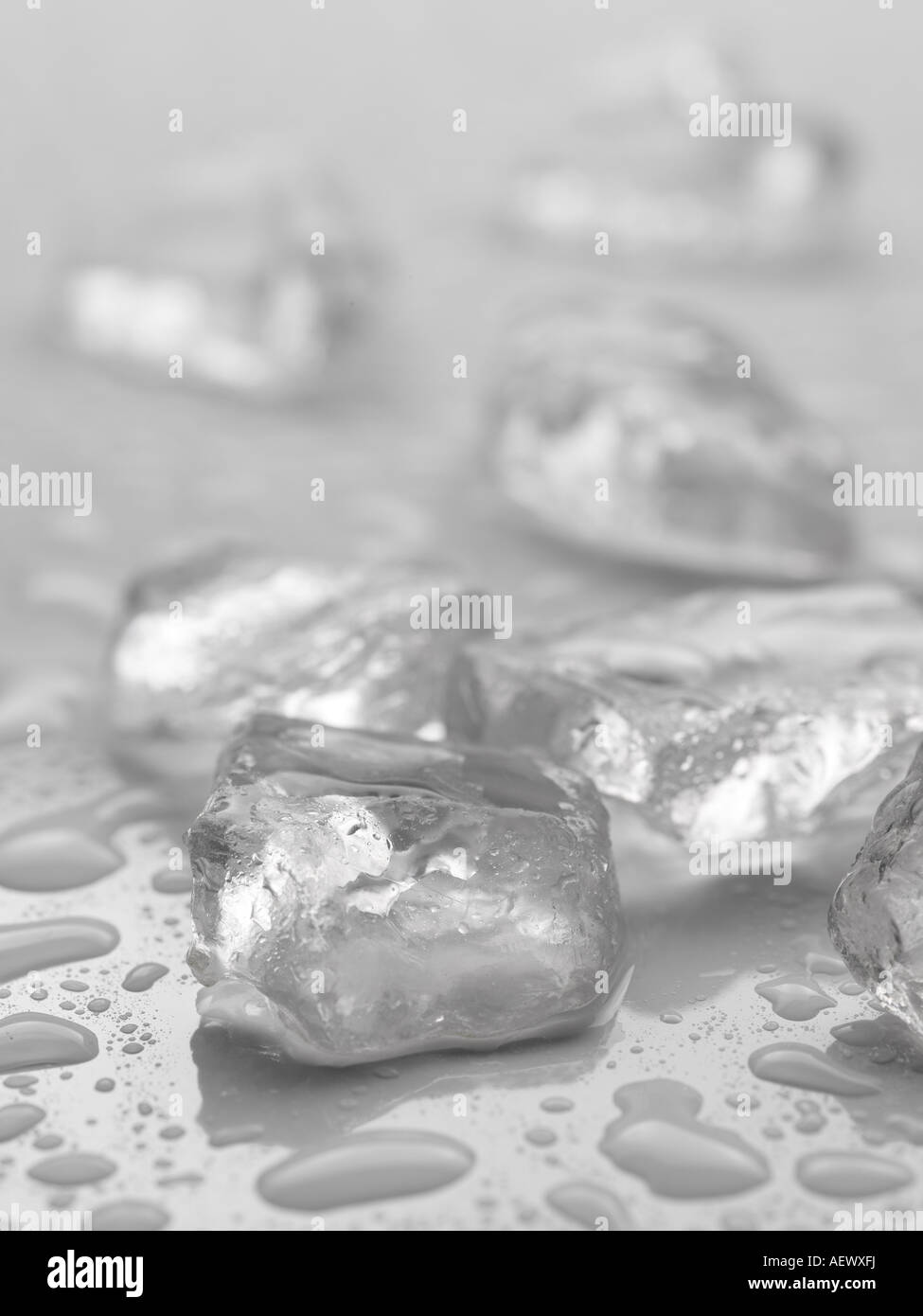 ice, cubes, one,  water, cold, frost, fresh ,white Stock Photo