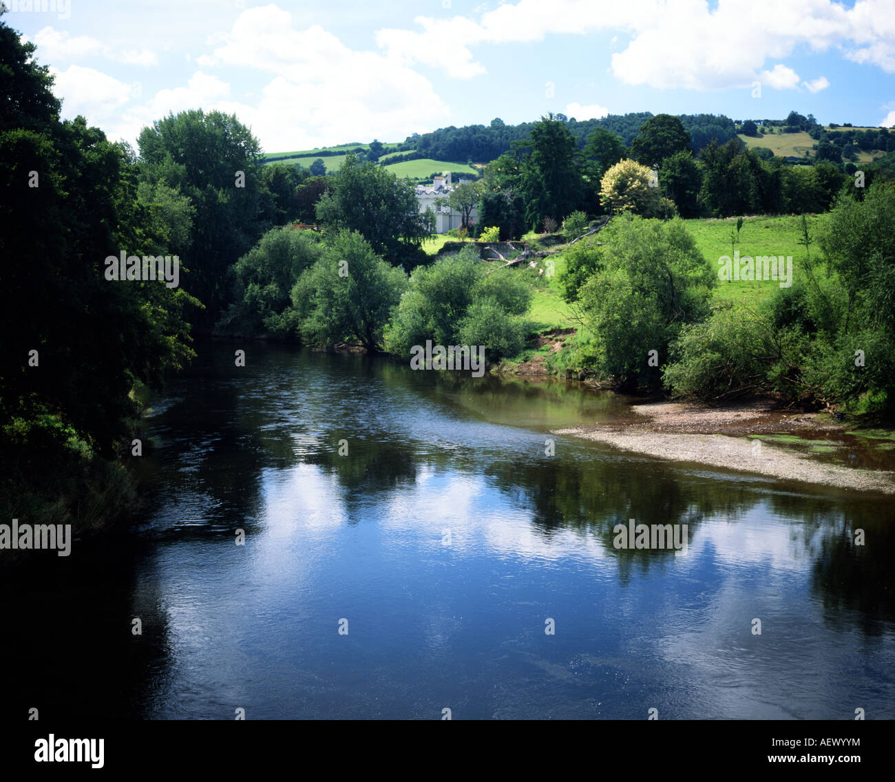 river wye bredwardine herefordshire england Stock Photo