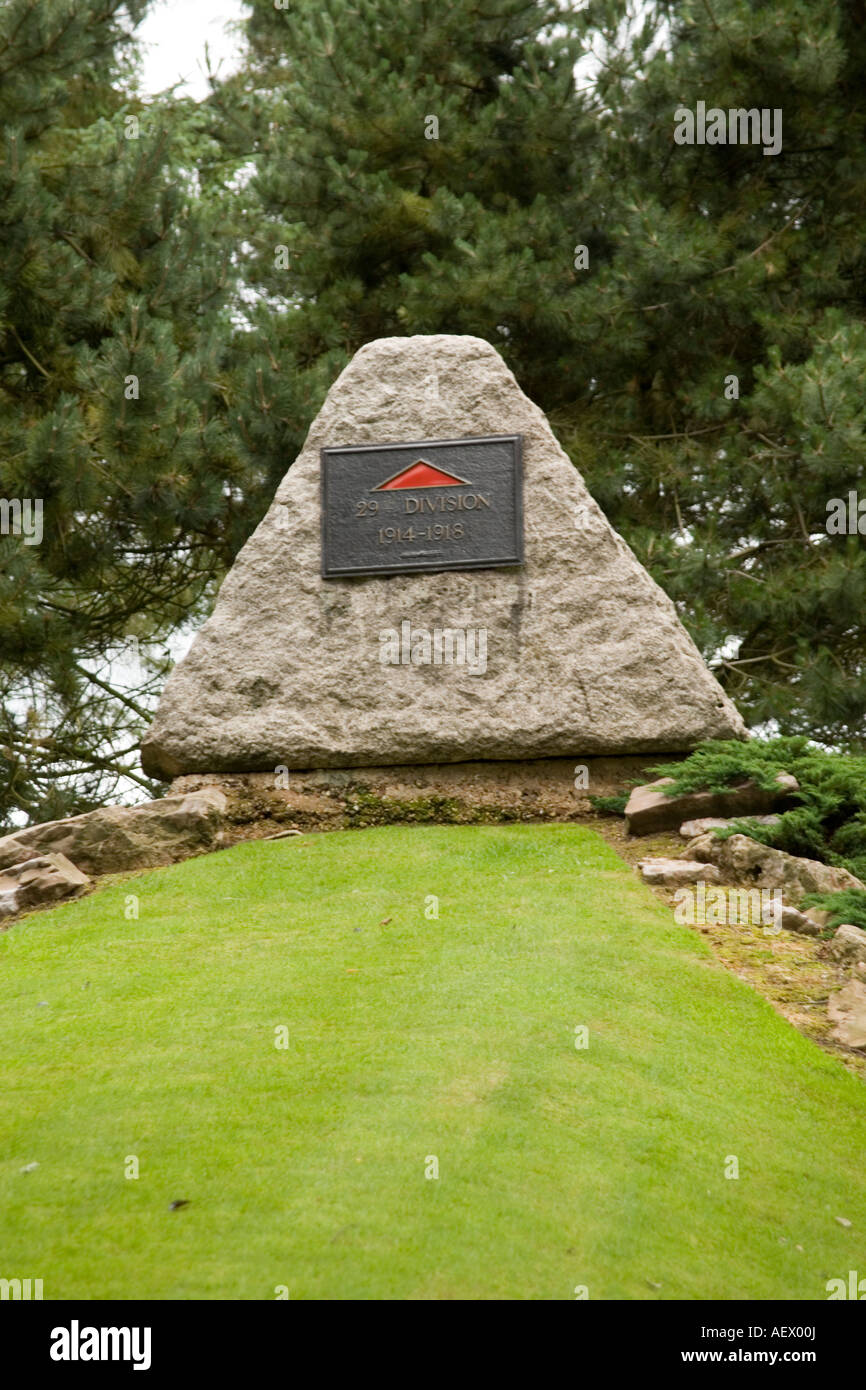 29th Division memorial,the Newfoundland Memorial Park, Battle of the Somme July 1916 Somme France Stock Photo