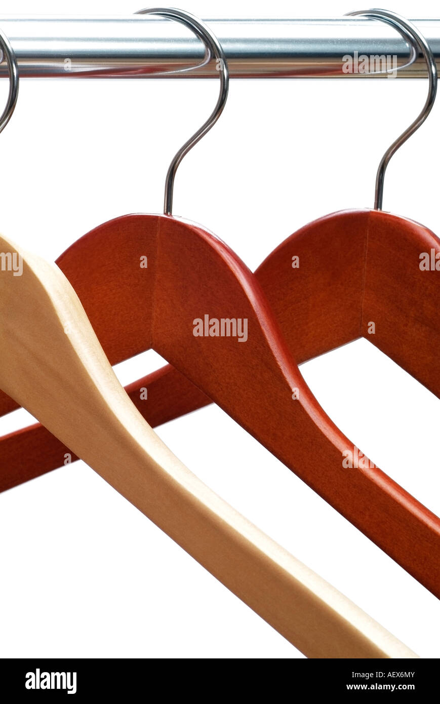 Clothes Hangers Close Up Stock Photo Alamy