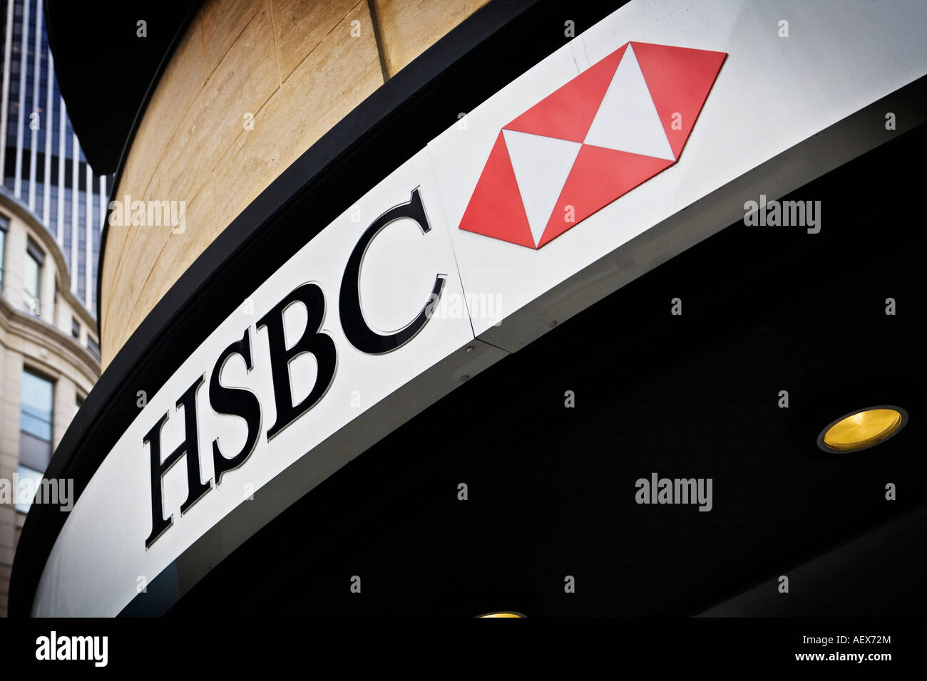 HSBC bank branch in City of London Stock Photo