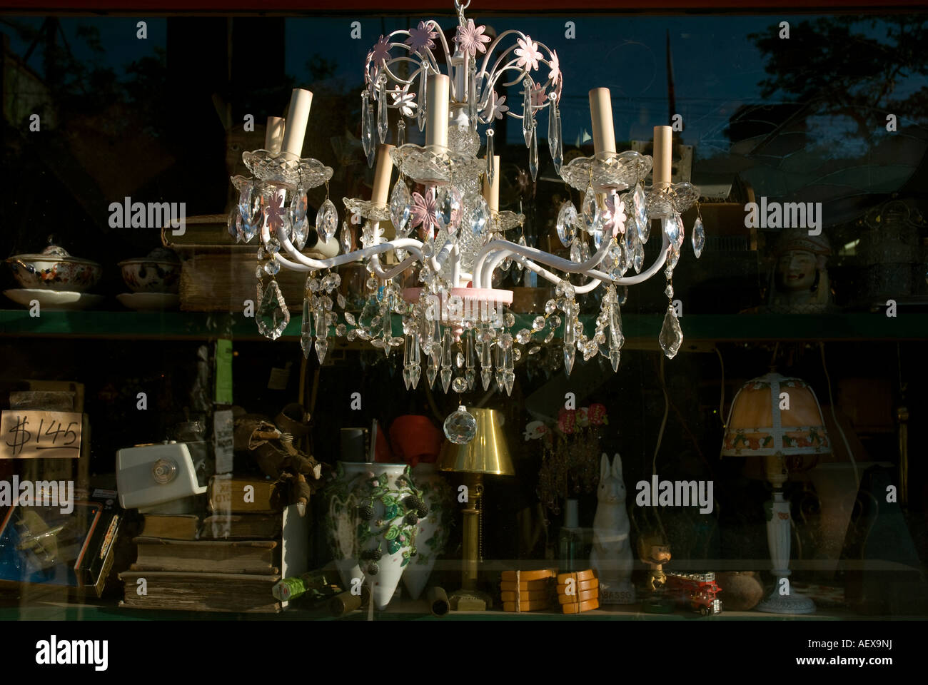 Antique store window display Stock Photo Alamy