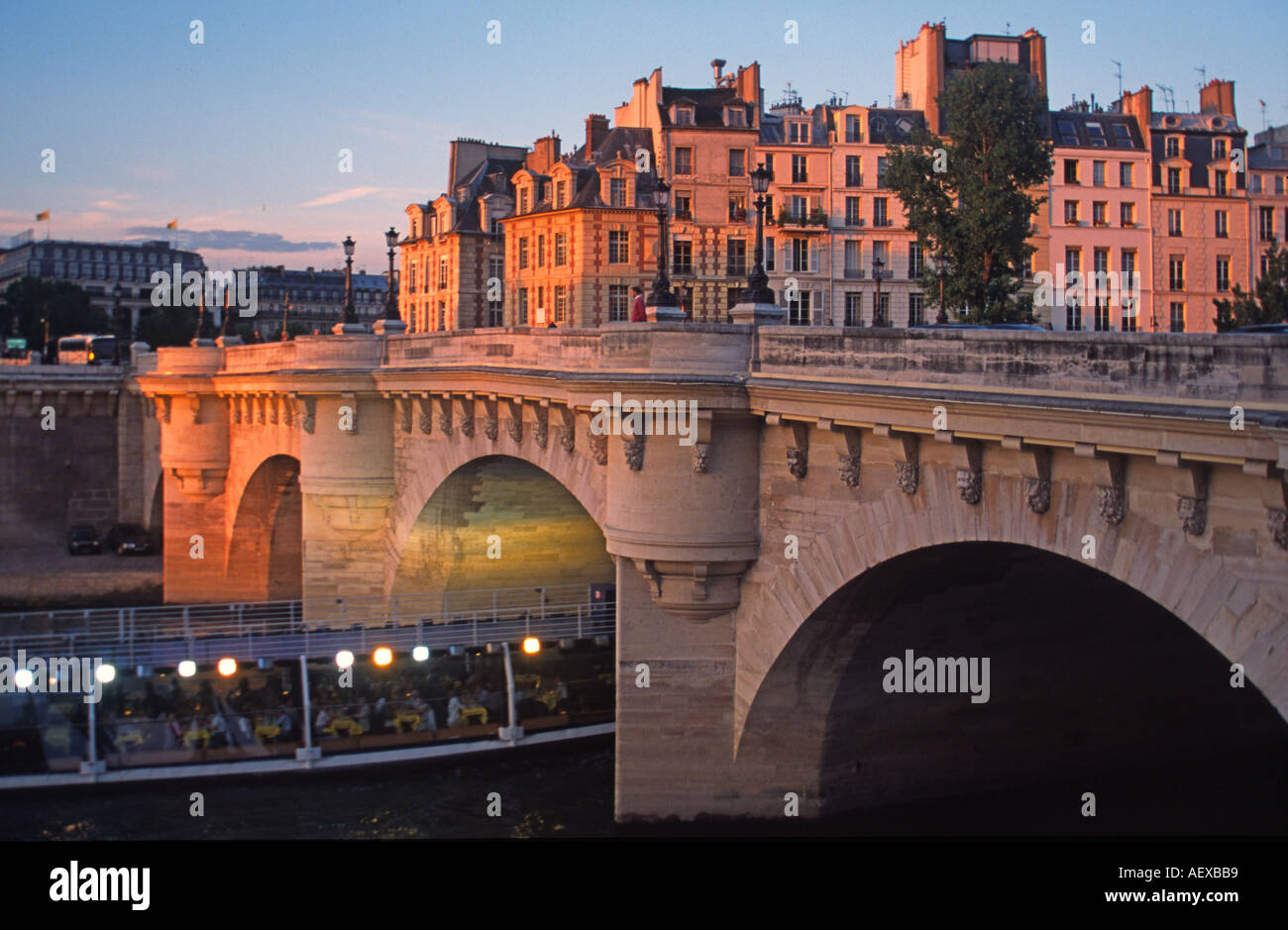 France Paris Pont Neuf Seine brigde  Stock Photo