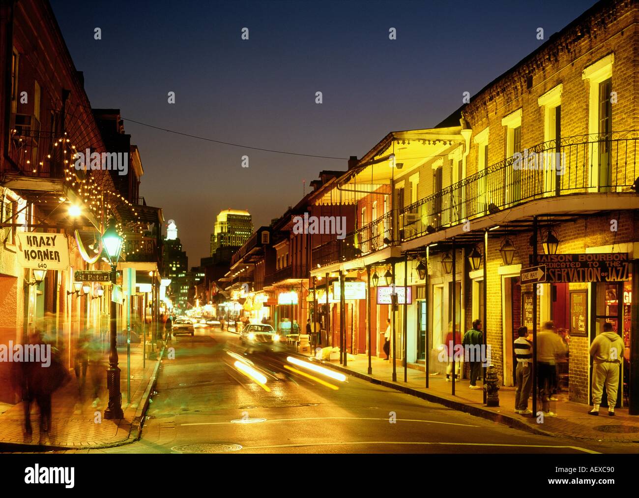 Bourbon St NEW ORLEANS USA Stock Photo Alamy