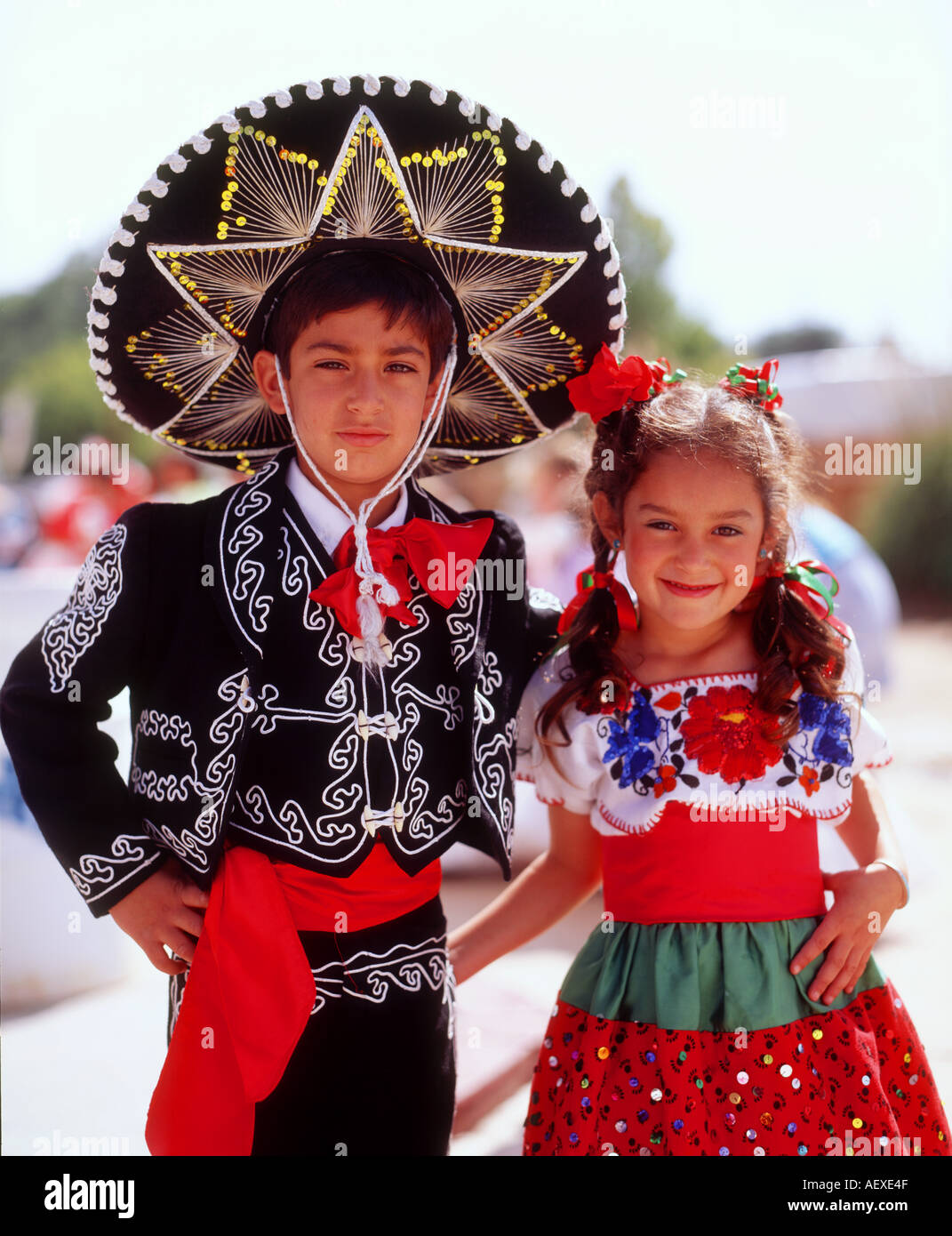 Children in National Costume MEXICO Stock Photo - Alamy