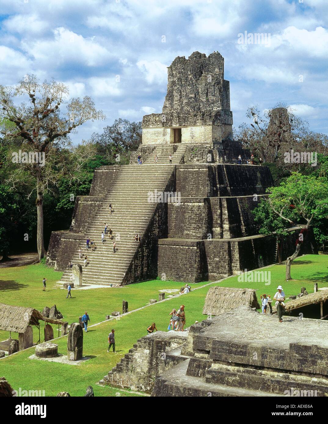 Temple2 Tical World Heritage TICAL NATIONAL PARK GUATEMALA Stock Photo Alamy