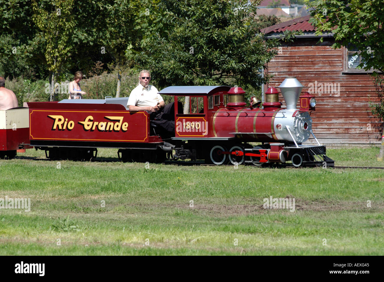 The Rio Grande miniature Railroad at an Amusement Park Stock Photo - Alamy