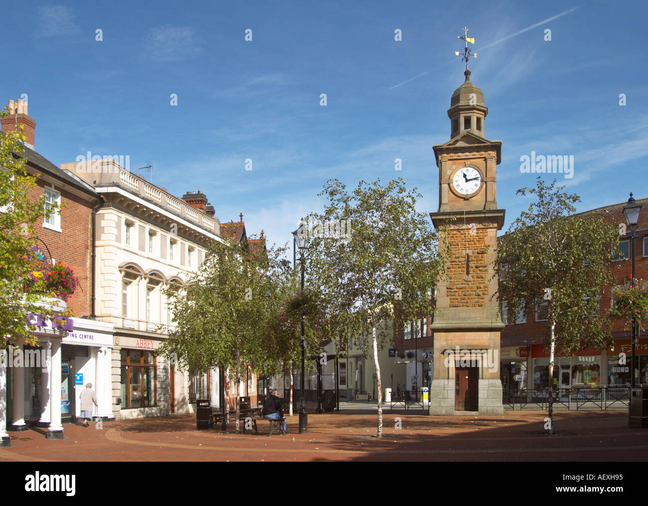 The Clock Tower Rugby Town Centre UK Stock Photo: 4495764 - Alamy