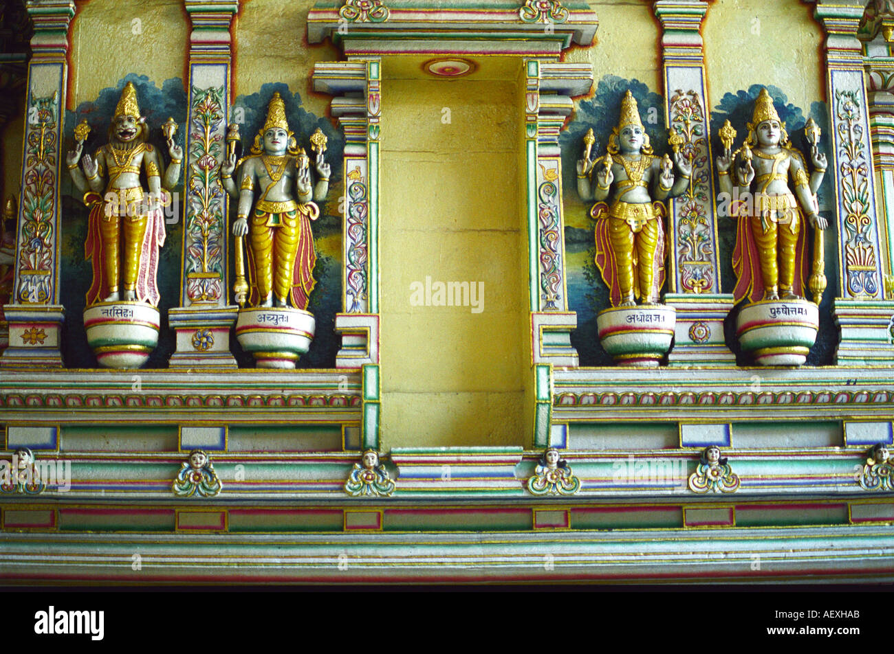 Hindu Gods at Shri Venkatesh Balaji Devastan temple Fanas wadi Girgaon Bombay now Mumbai India Asia Stock Photo