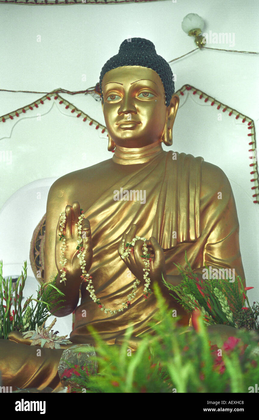 Lord Buddha statue, Buddhist temple, Bombay, Mumbai, Maharashtra, India
