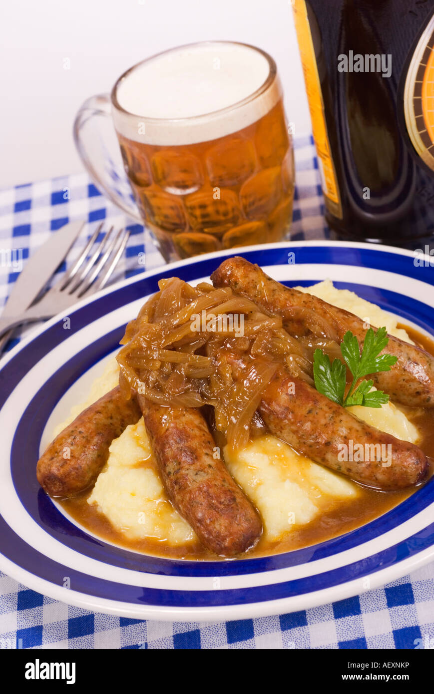Sausages and mashed potato Traditional British food Stock Photo Alamy