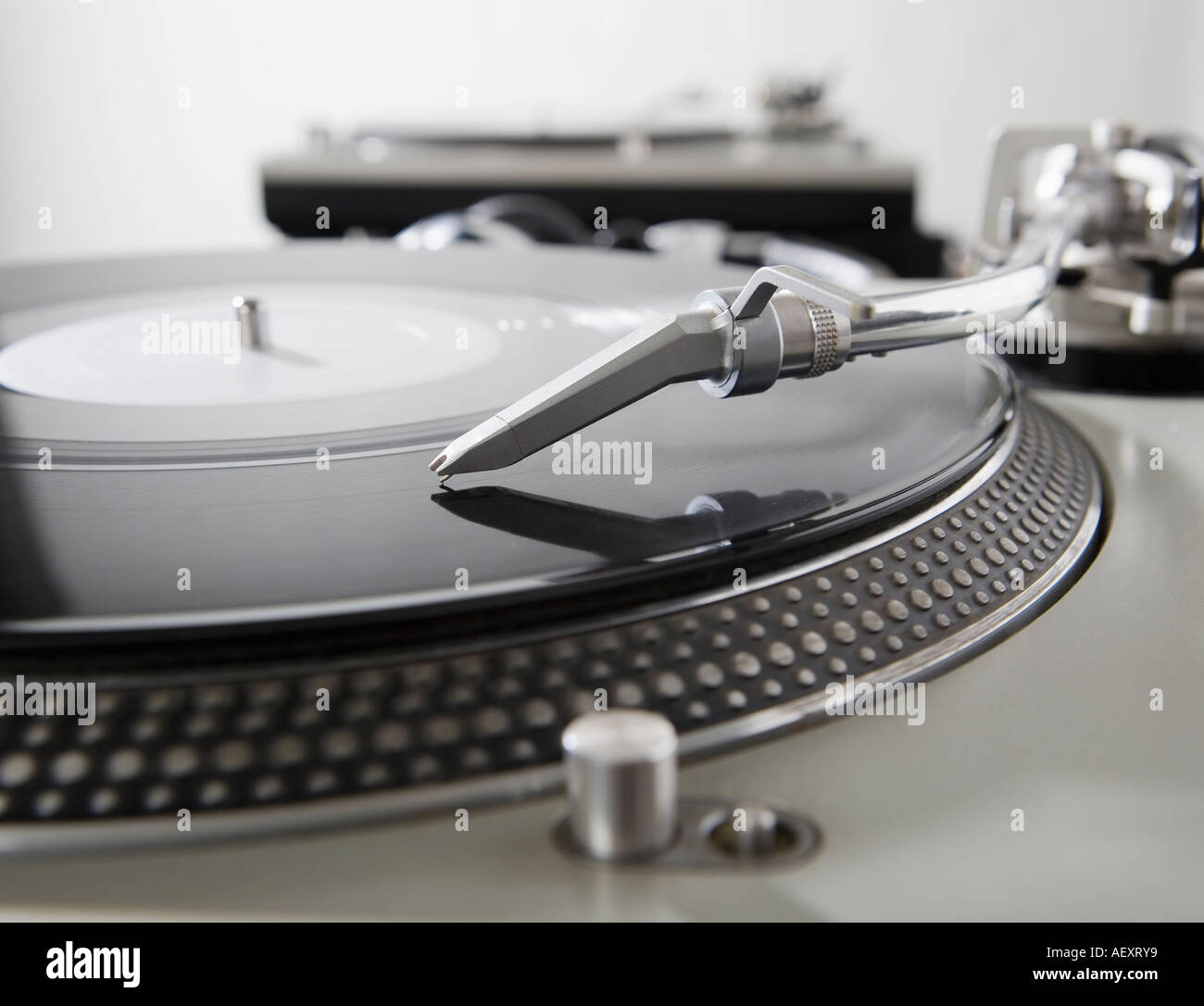 Still life of turntables and record Stock Photo Alamy