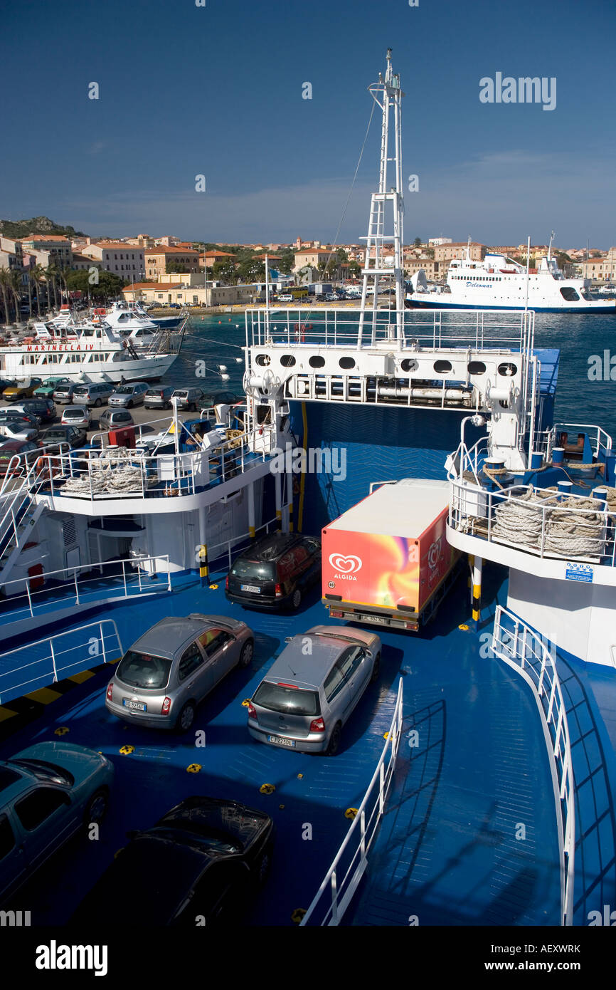 Car Ferry to La Maddalena Sardinia Italy Stock Photo Alamy