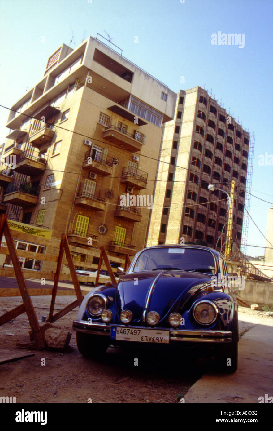 volks wagen on the street of beirut lebanon Stock Photo