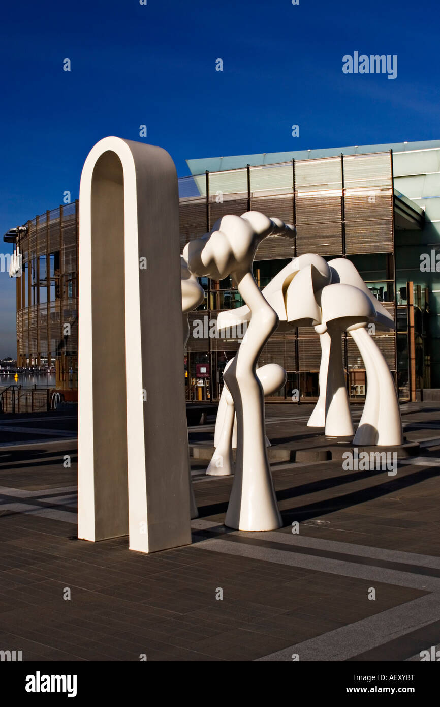 Sculptures in Melbourne Docklands.Melbourne Victoria Australia Stock