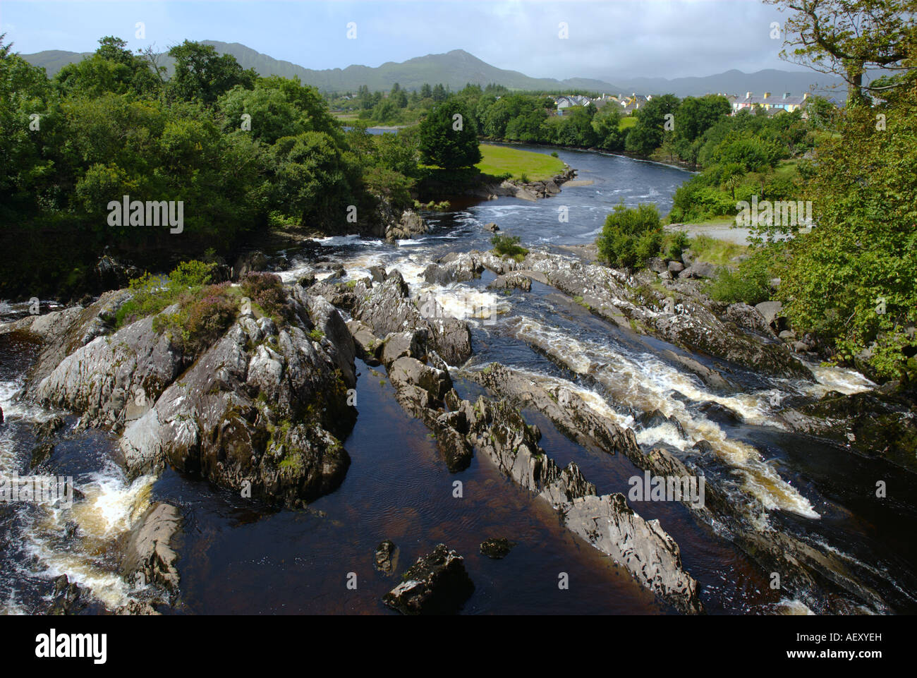 The Sneem River as it goes through the village of Sneem on the Ring of