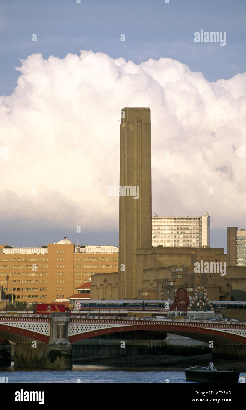 Bankside Power Station before Tate Modern London England Stock