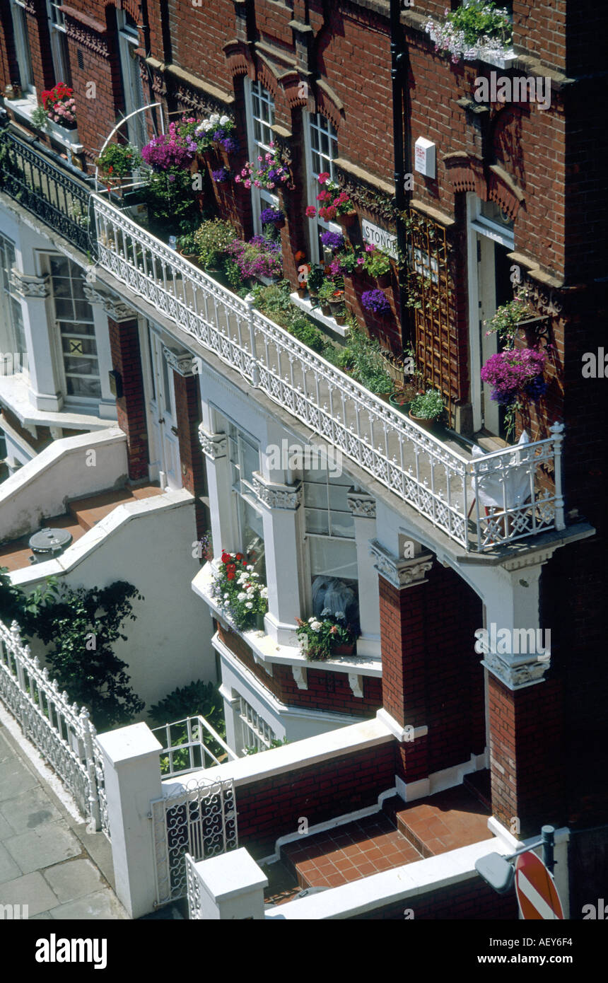 Terraced houses of Avonmore Road West Kensington London W14 England Stock Photo Alamy