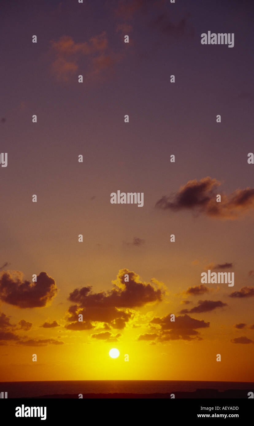 Sun and clouds above the horizon 2001 Stock Photo