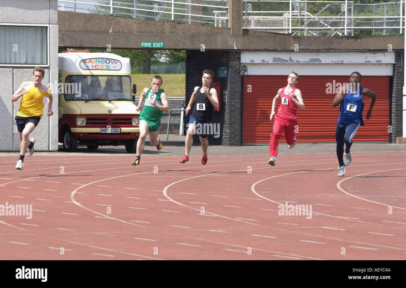 runners at an athletics competition Stock Photo Alamy