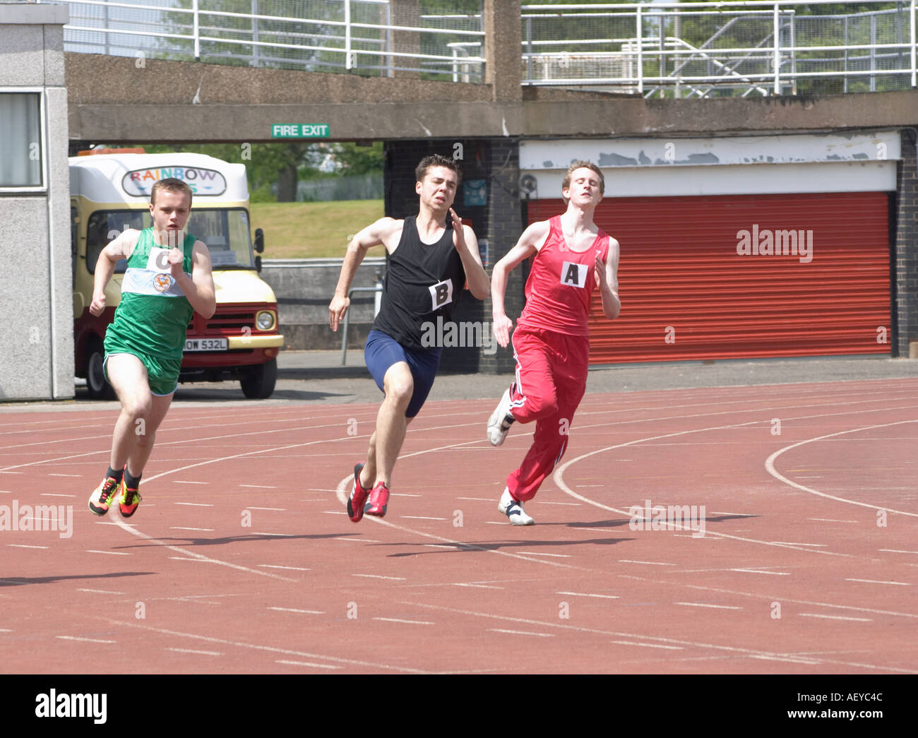 runners at an athletics competition Stock Photo Alamy
