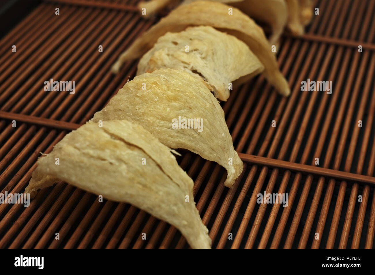 Raw birds nest for birds nest soup a delicacy in South East Asia Stock