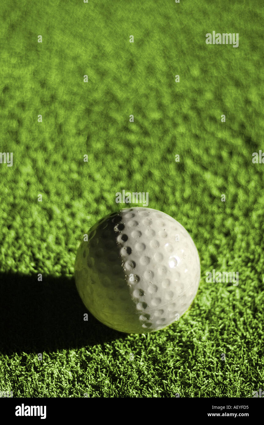 Golf ball on a golf course Stock Photo Alamy