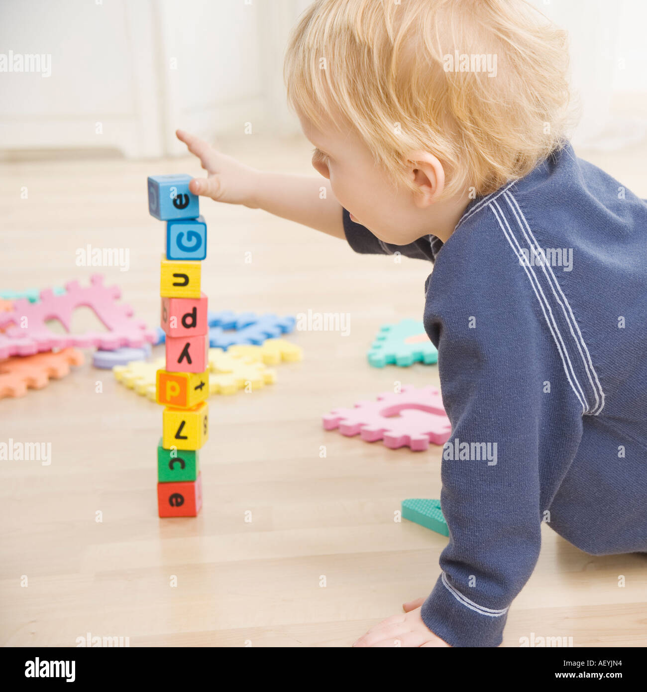 toddler stacking