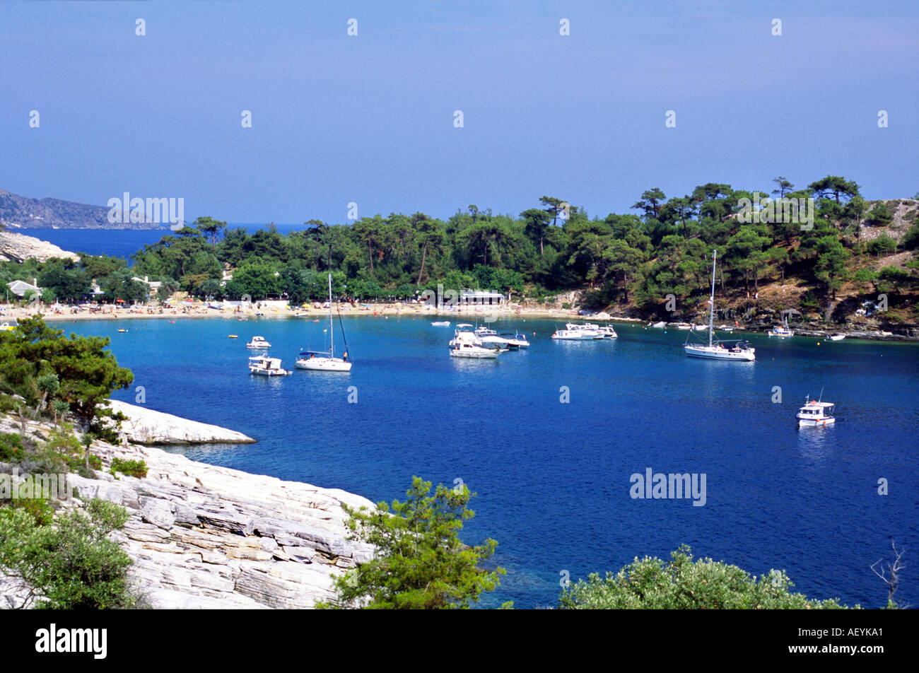 Thassos Beach Greece Stock Photo