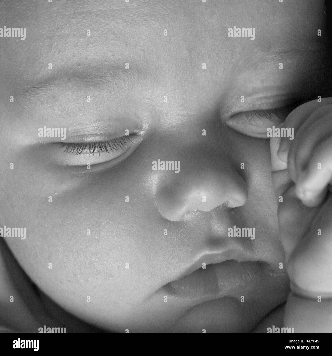 Young baby sleeping Stock Photo Alamy
