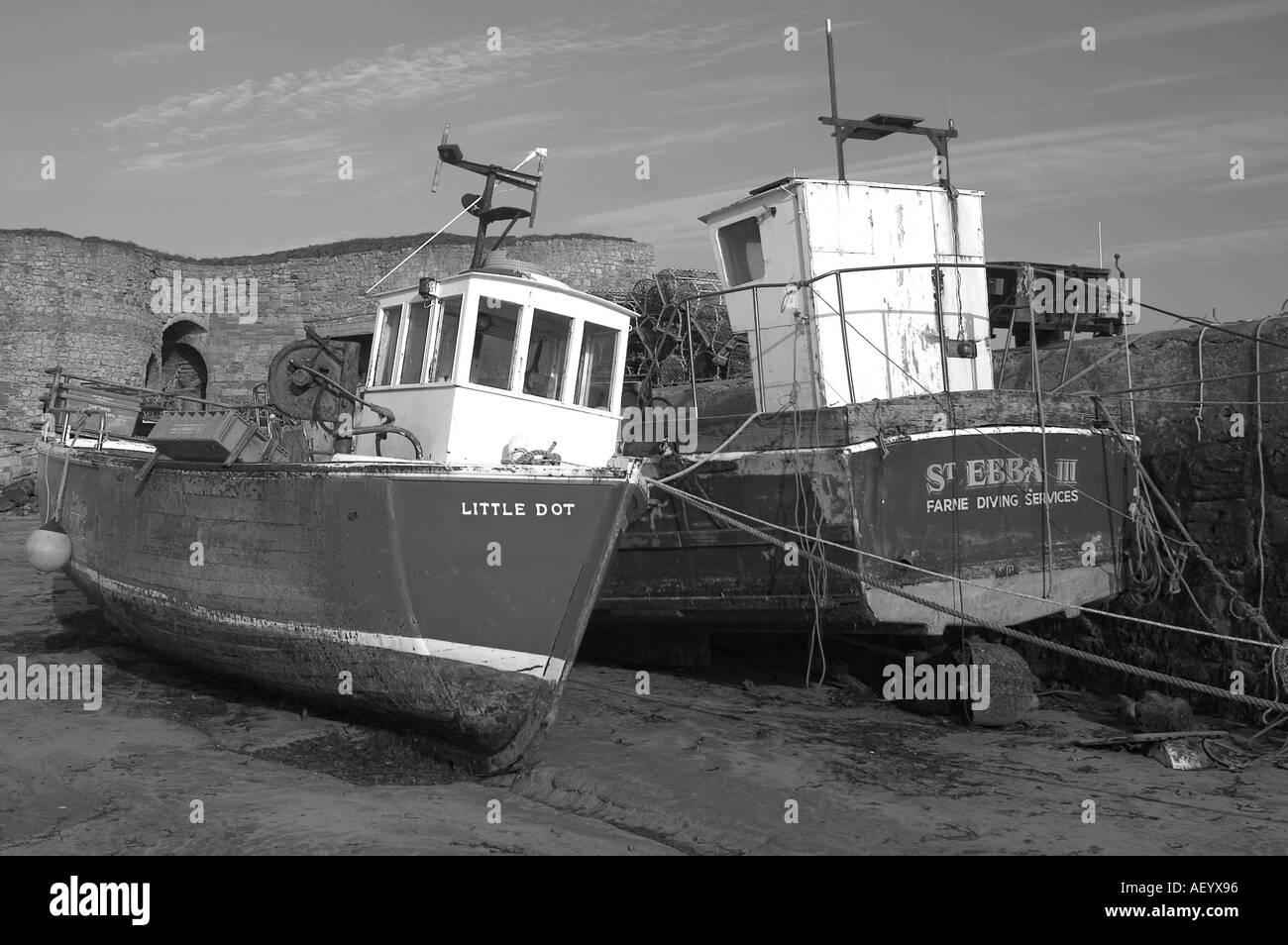 Beadnell Harbour Stock Photo