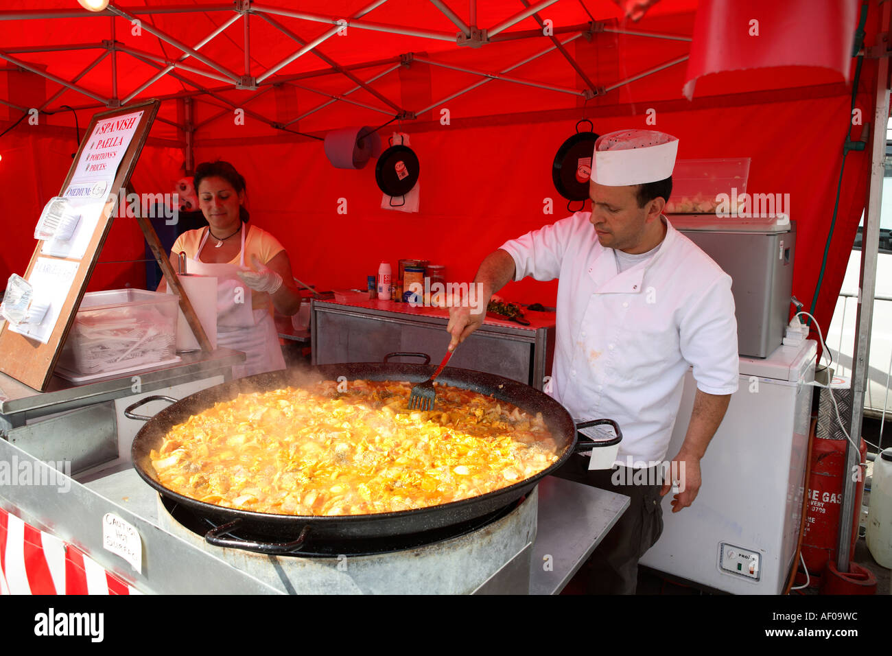 Food Stall at Dublin Maritime Festival 2006 featuring giant paella