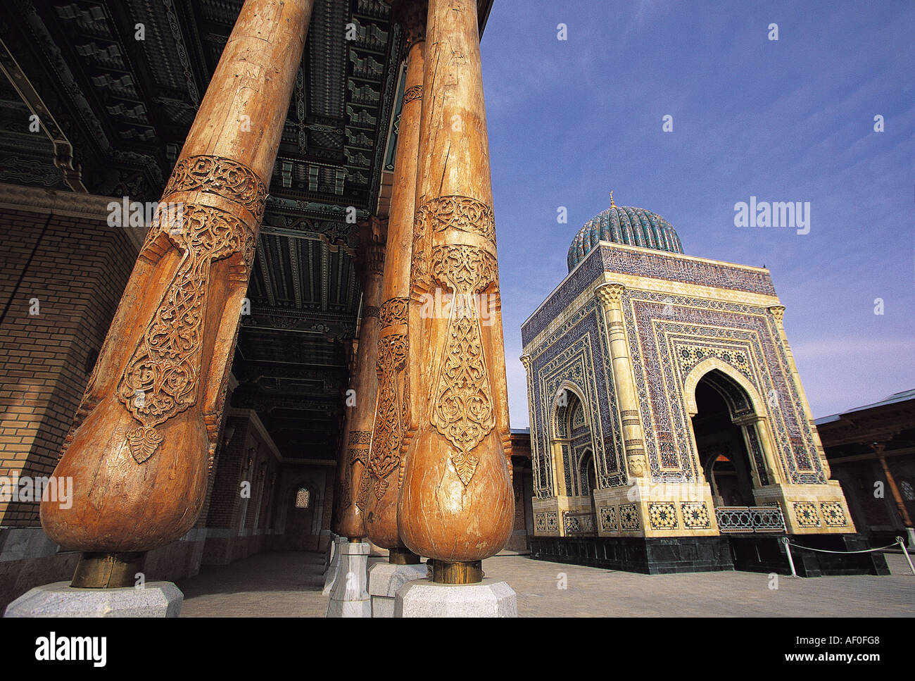 Mausoleum of Tamerlane Khan in Samarkand Uzbekistan, Stock Photo