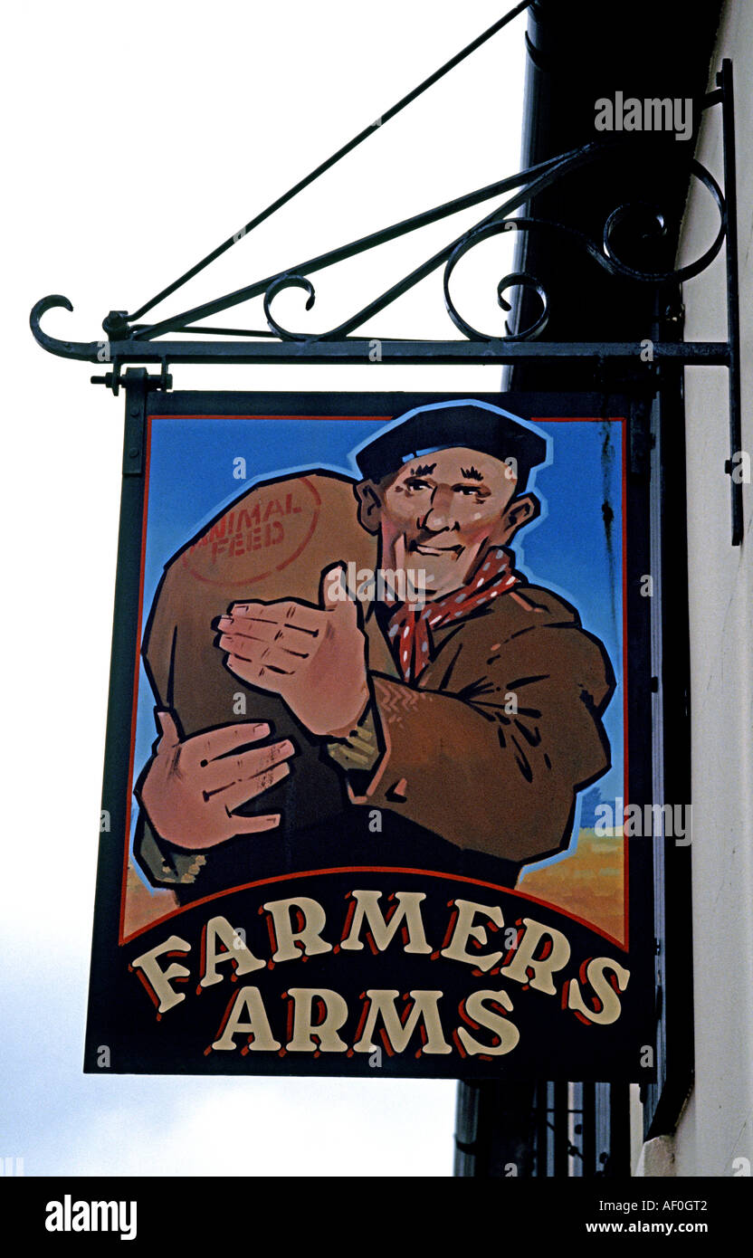 Pub Sign, Abergavenny, Gwent, UK Stock Photo Alamy