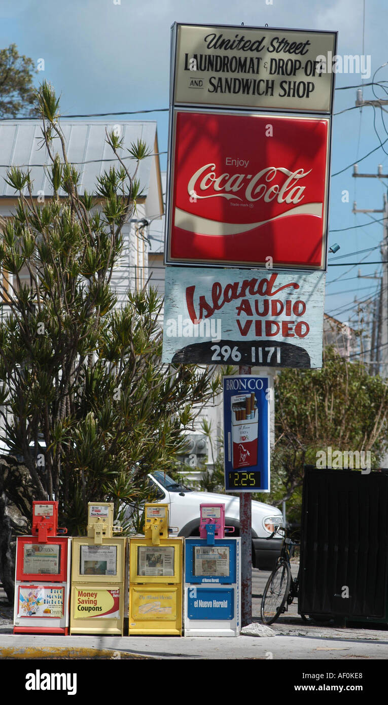 Retro sign of a store Key West Florida Stock Photo Alamy