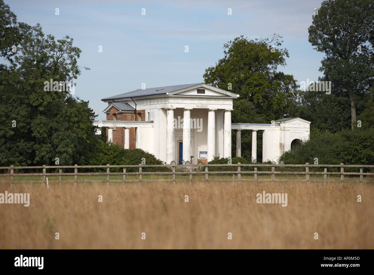 Greek revivalist church at Ayot St Lawrence Hertfordshire Stock Photo