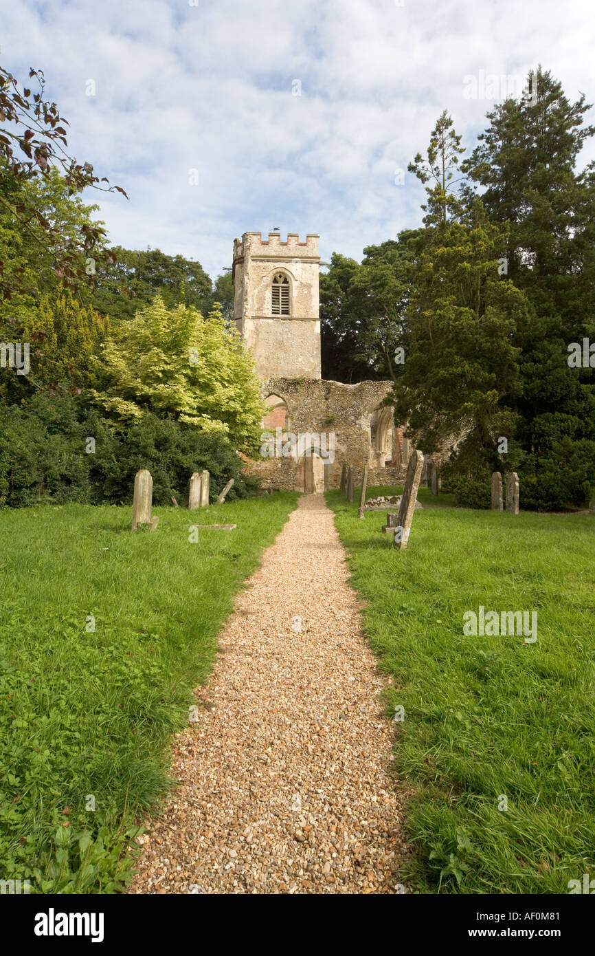 Ayot St Lawrence Old Church Hertfordshire was built circa 1150 When the ...