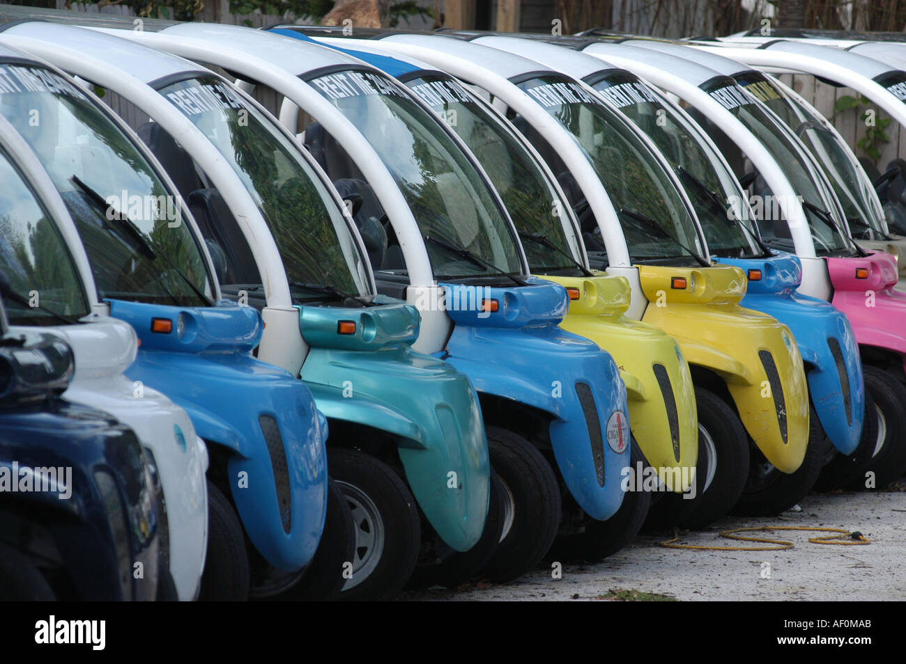 Small touristic cars Key West Florida Stock Photo Alamy