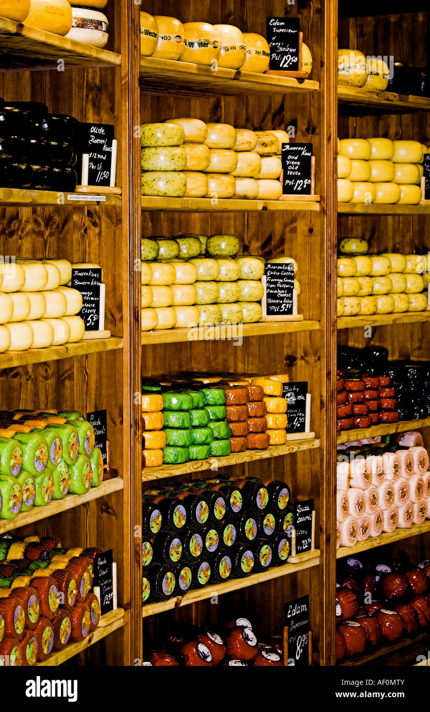 Cheese Selection in Amsterdam shop Stock Photo Alamy