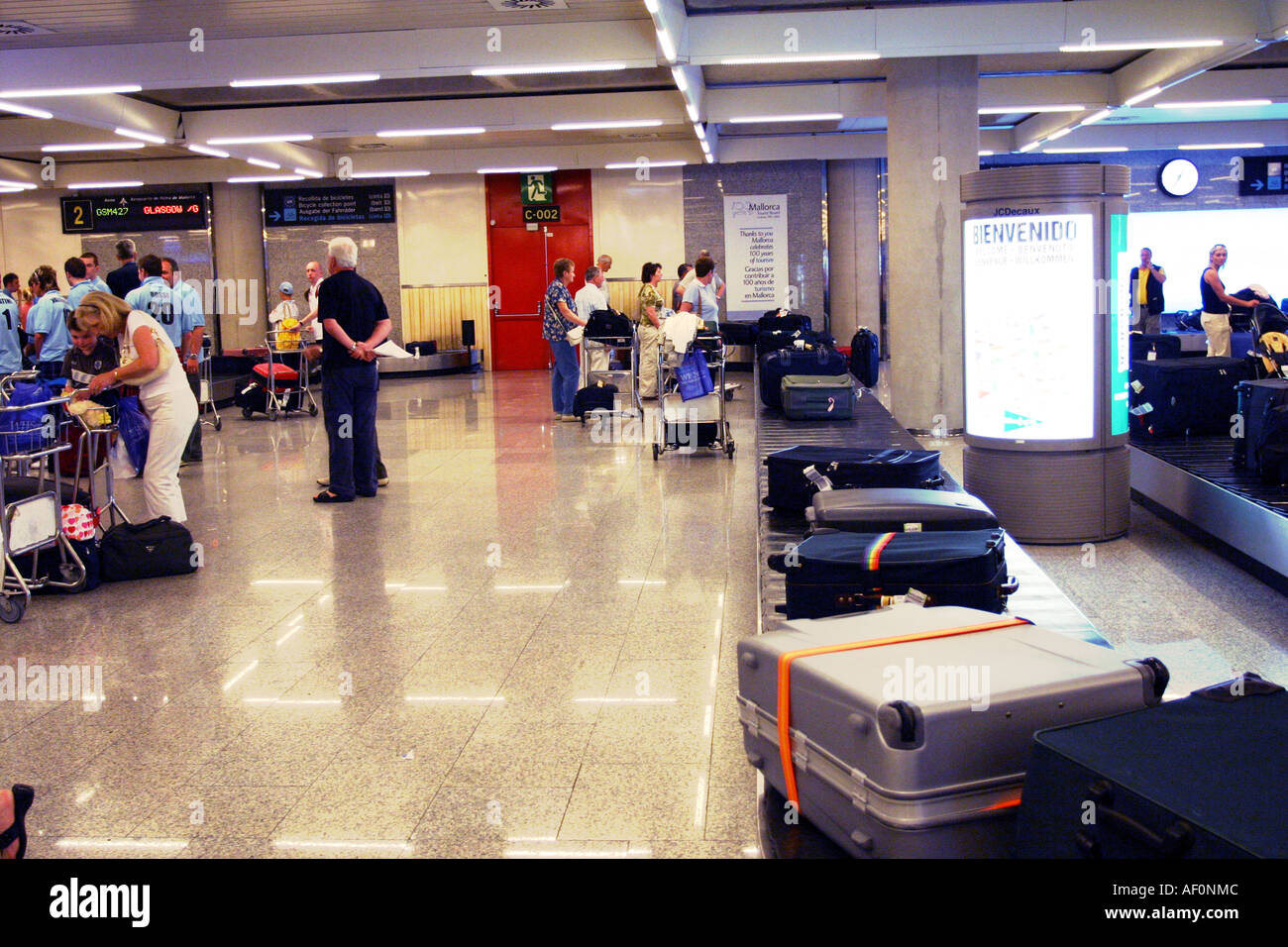 Baggage reclaim area at Palma airport Mallorca Spain Stock Photo
