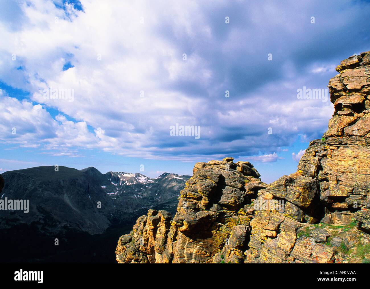Colorado, Rocky Mountain National Park. Alpine tundra rock formation ...